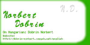 norbert dobrin business card